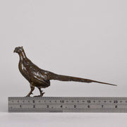 Barye Bronze - Faisan Tournee a Gauche - Animalier Bronze - Hickmet Fine Arts 