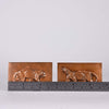 Panther and Leopard Plaques by Antoine L Barye one decorated with a striding panther the other of a striding leopard. The bronze plaques with excellent hand chased surface detail and very fine rich mid to golden brown patina