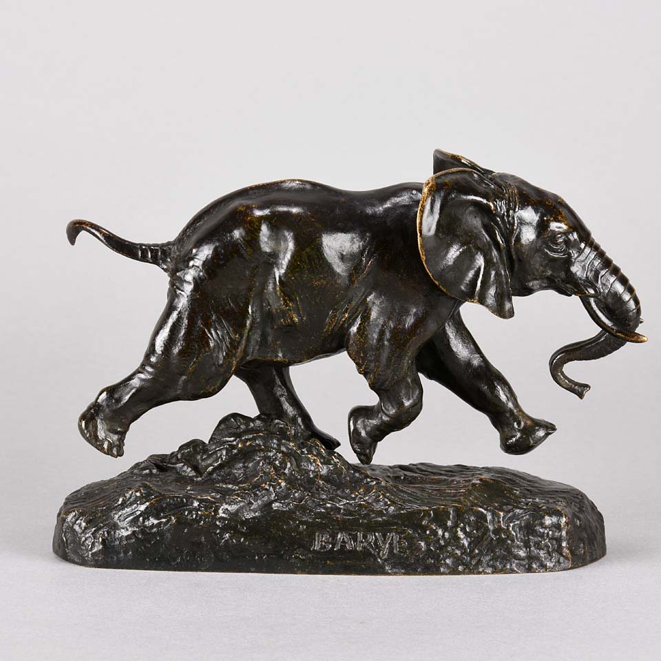 Barye Elephant du Senegal- Animalier Bronze  - Hickmet Fine Arts
