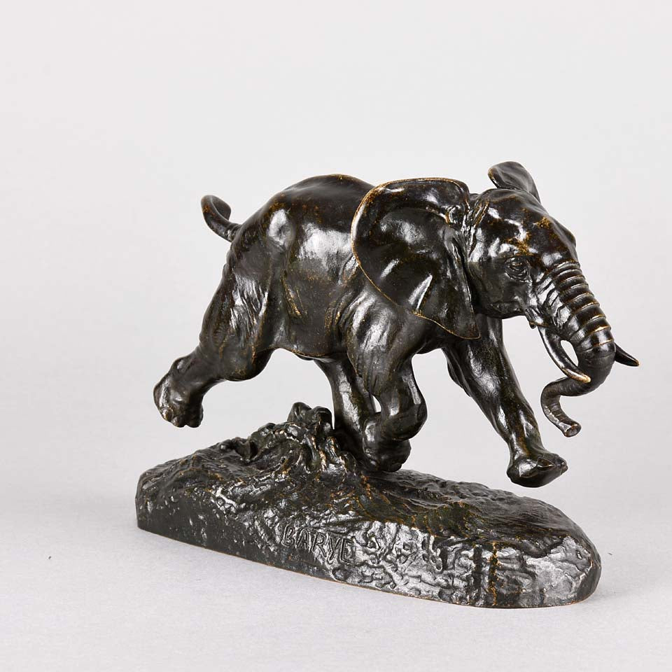 Barye Elephant du Senegal- Animalier Bronze  - Hickmet Fine Arts