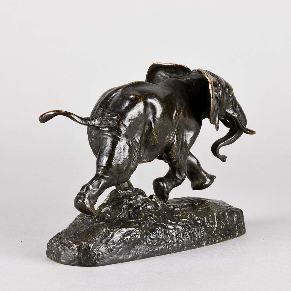 Barye Elephant du Senegal- Animalier Bronze  - Hickmet Fine Arts