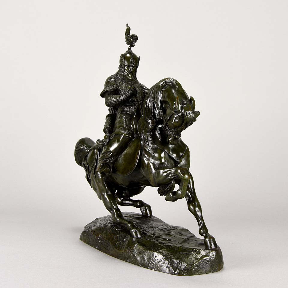 Barye Tartar Warrior bronze