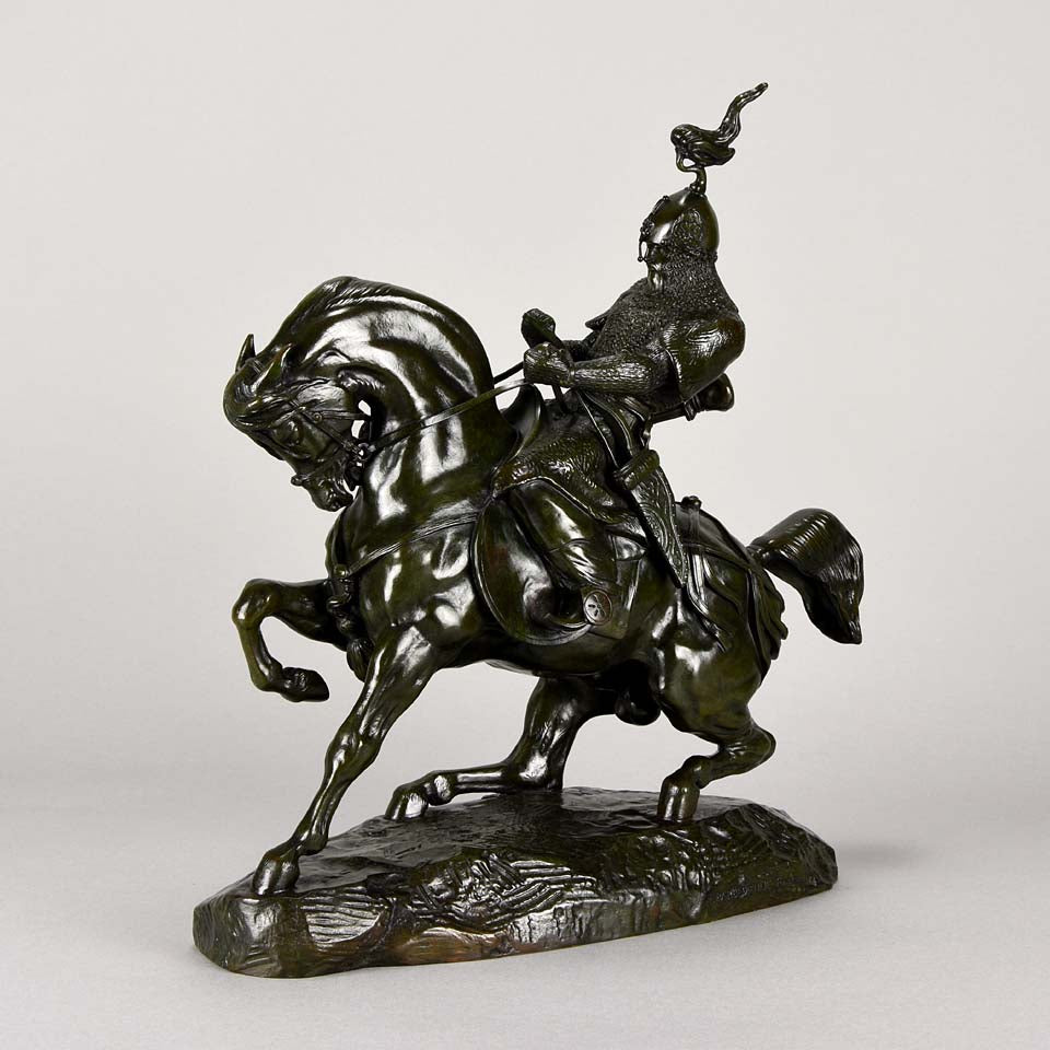Barye Tartar Warrior bronze