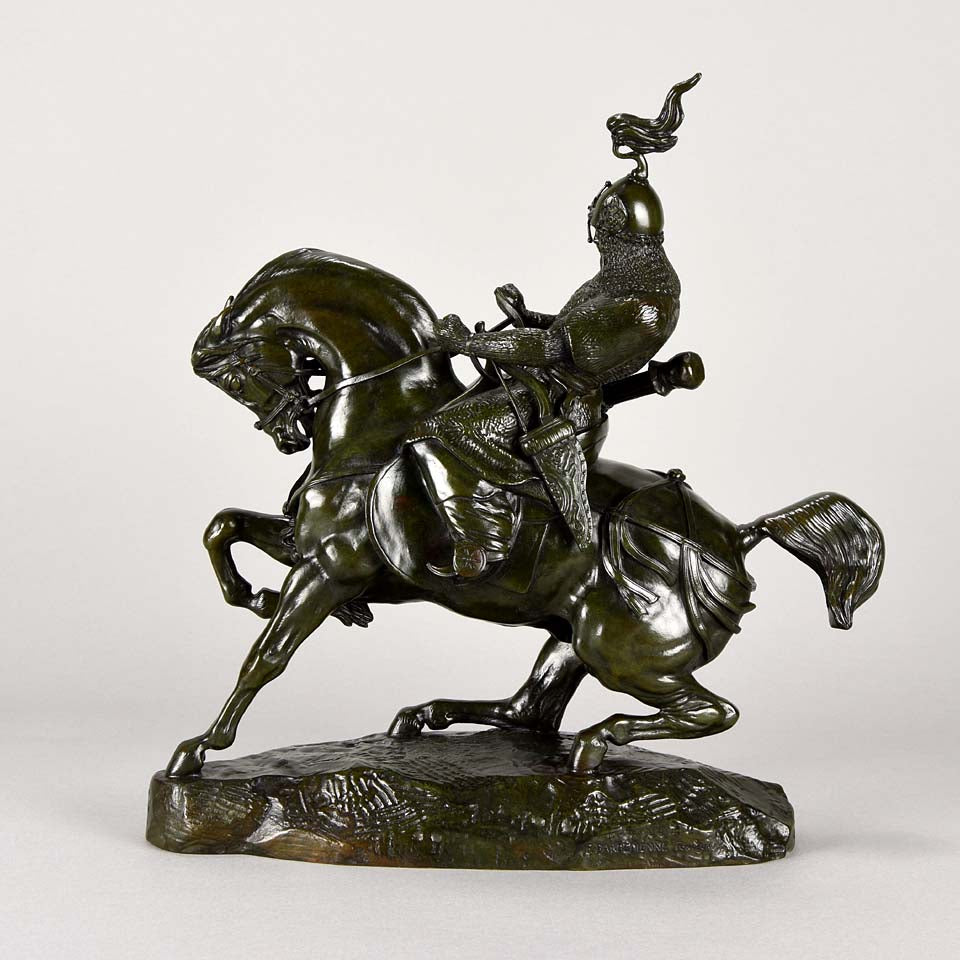 Barye Tartar Warrior bronze