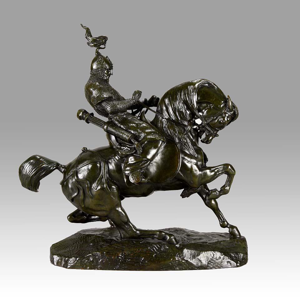 "Guerrier Tartare Arrêtant son Cheval” by Antoine Barye