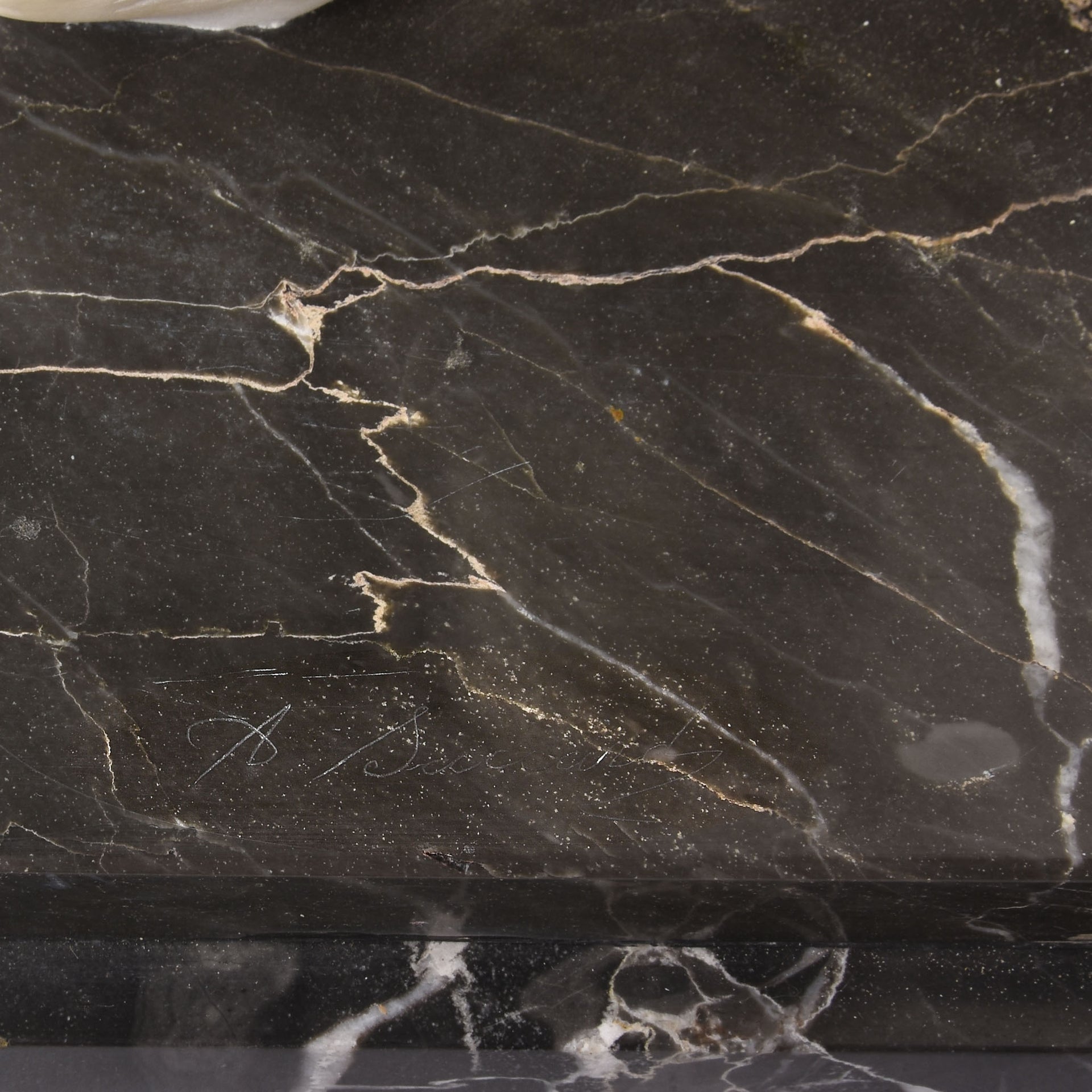 Girl & Afghan Hound - Alberto Saccardi Alabaster - Hickmet Fine Arts