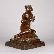 Clerget Bronze - Spinning Wool Art Nouveau Bronze - Hickmet Fine Arts