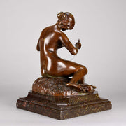 Clerget Bronze - Spinning Wool Art Nouveau Bronze - Hickmet Fine Arts