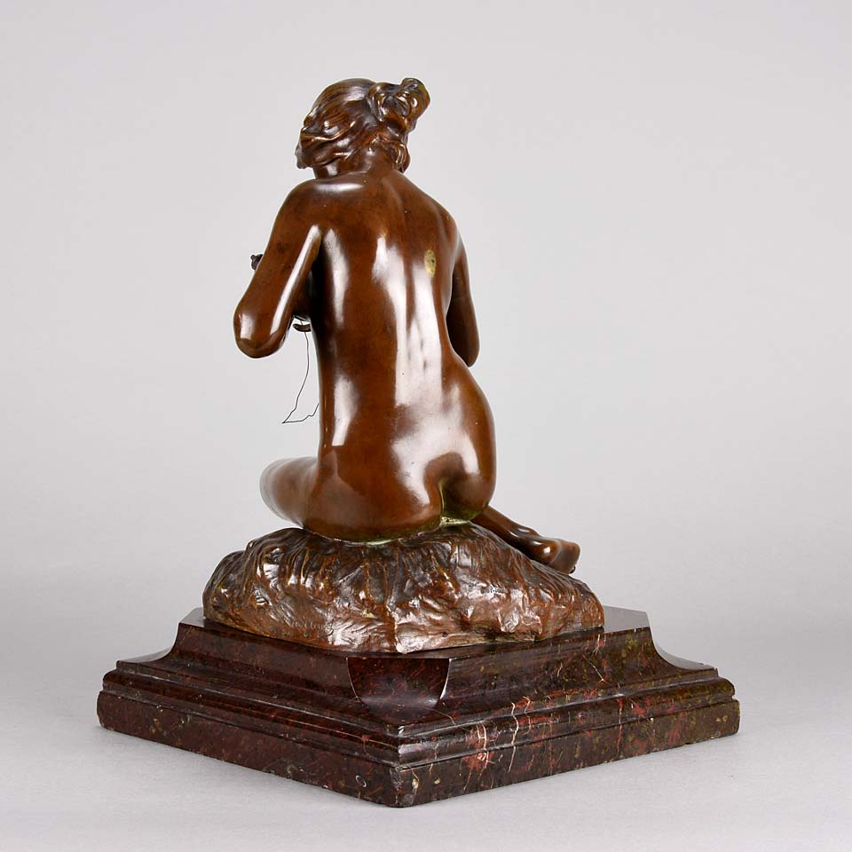 Clerget Bronze - Spinning Wool Art Nouveau Bronze - Hickmet Fine Arts