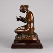 Clerget Bronze - Spinning Wool Art Nouveau Bronze - Hickmet Fine Arts
