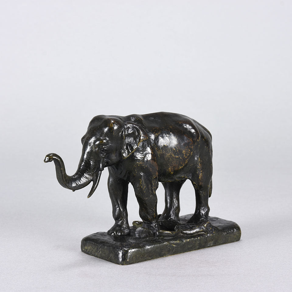 Alfred Barye Elephant - Animalier Bronze - Hickmet Fine Arts
