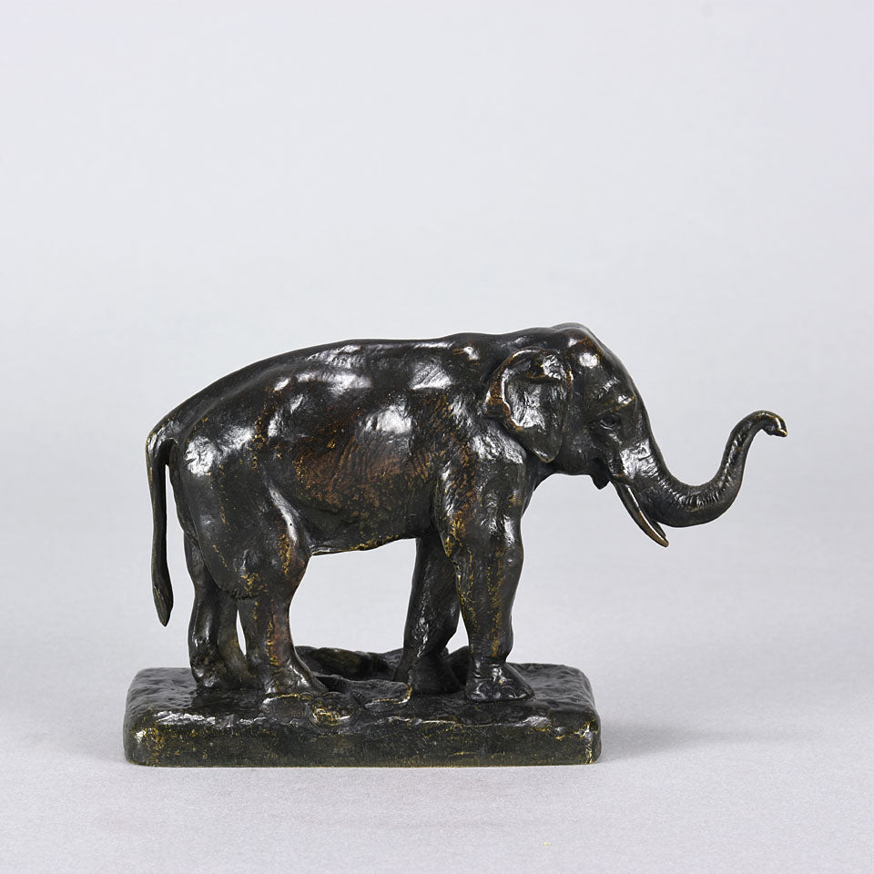Alfred Barye Elephant - Animalier Bronze - Hickmet Fine Arts