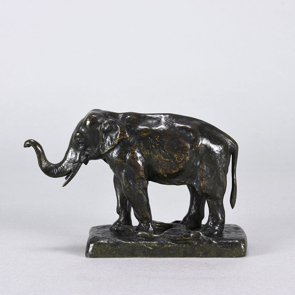 Alfred Barye Elephant - Animalier Bronze - Hickmet Fine Arts