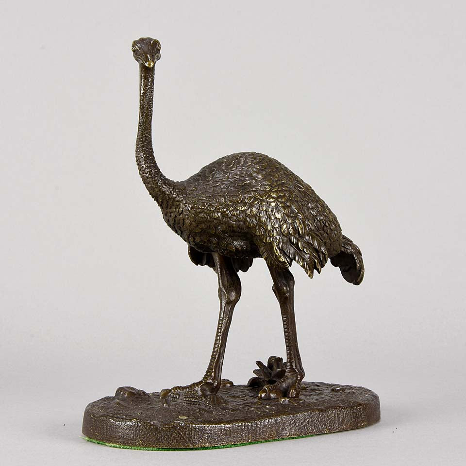 Barye Bronze - Standing Ostrich  - Hickmet Fine Arts