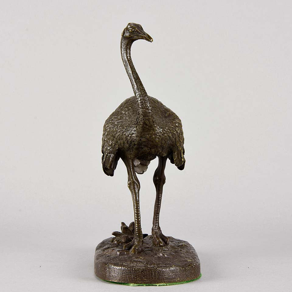 Barye Bronze - Standing Ostrich  - Hickmet Fine Arts