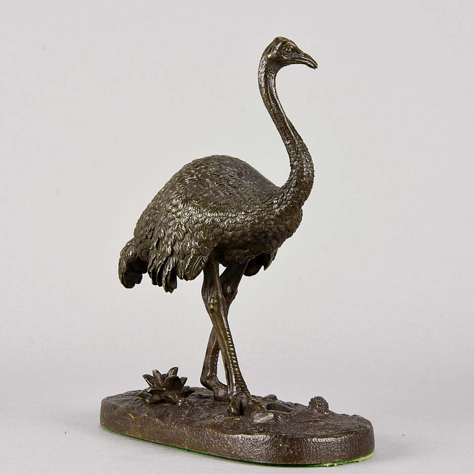Barye Bronze - Standing Ostrich  - Hickmet Fine Arts