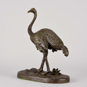 Barye Bronze - Standing Ostrich  - Hickmet Fine Arts