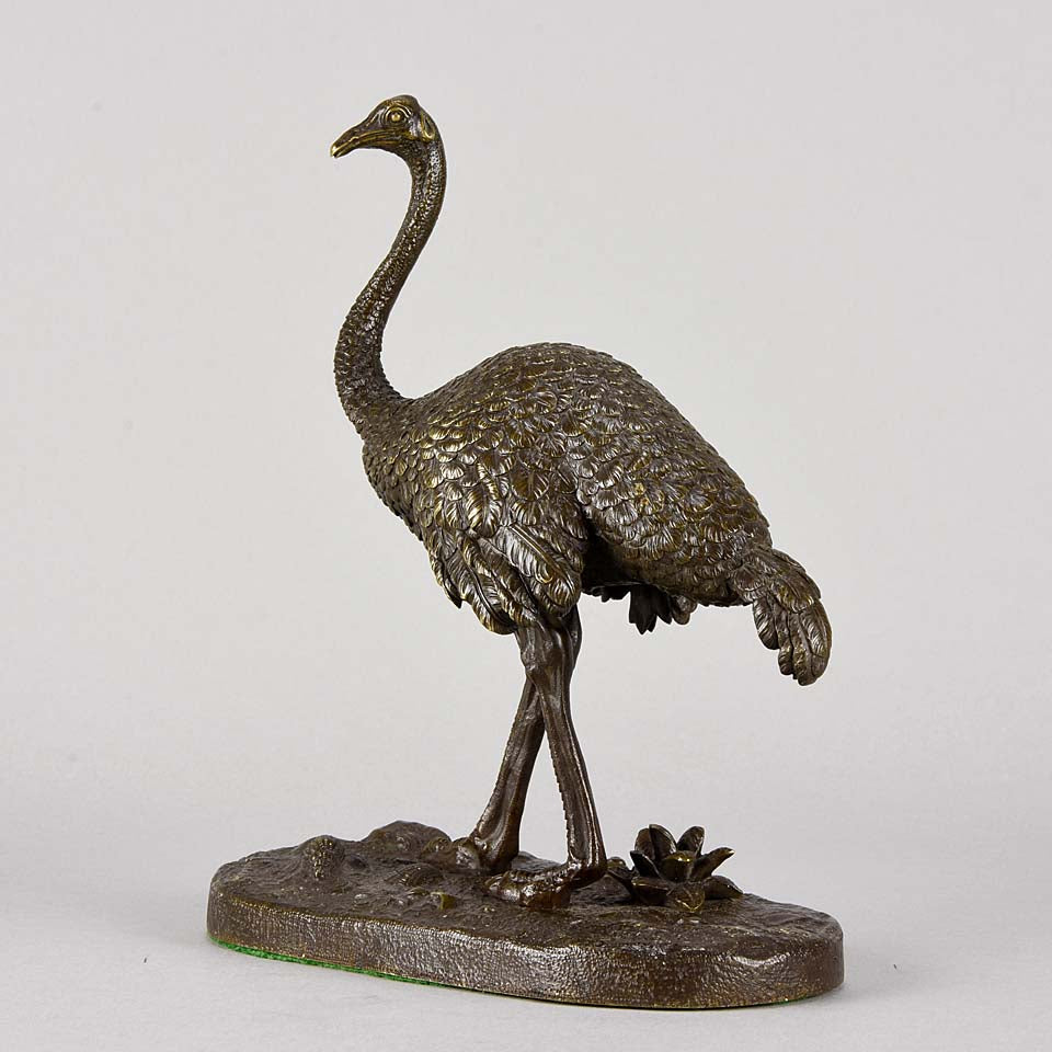 Barye Bronze - Standing Ostrich  - Hickmet Fine Arts