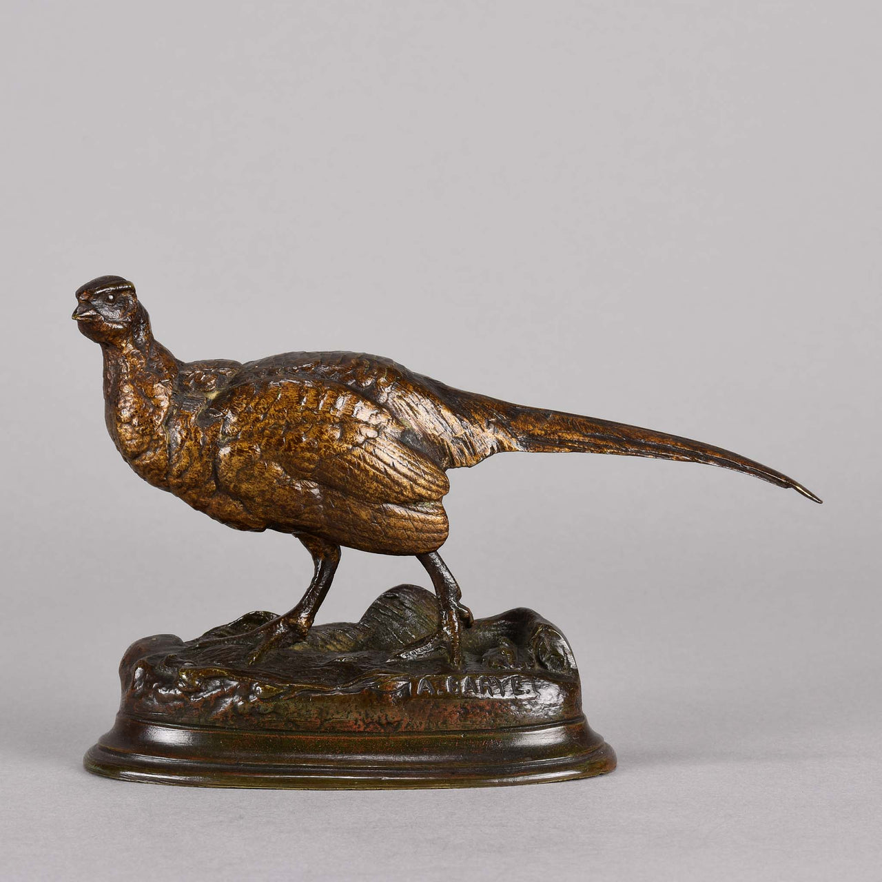 Alfred Barye bronze Pheasant