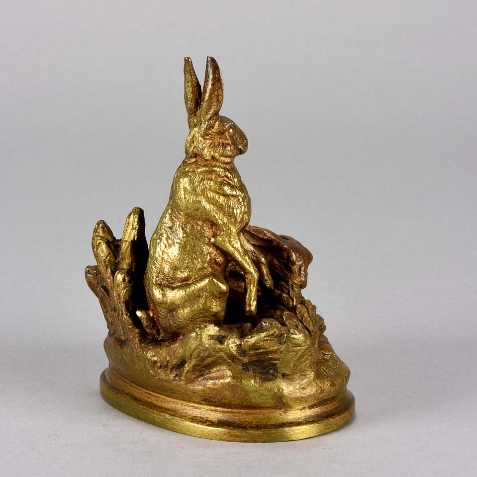 Animalier bronze Dubucand Hares
