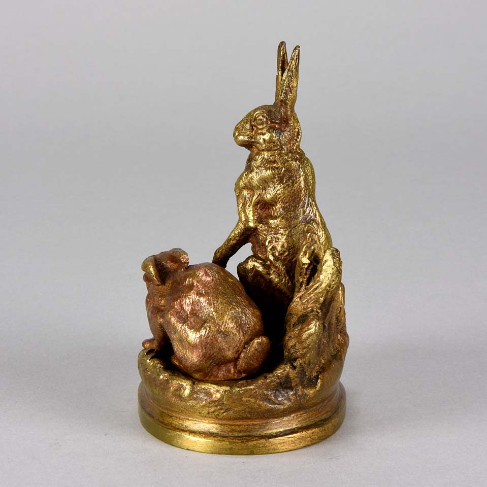 Animalier bronze Dubucand Hares