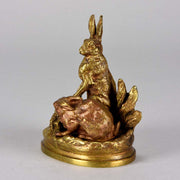 Animalier bronze Dubucand Hares