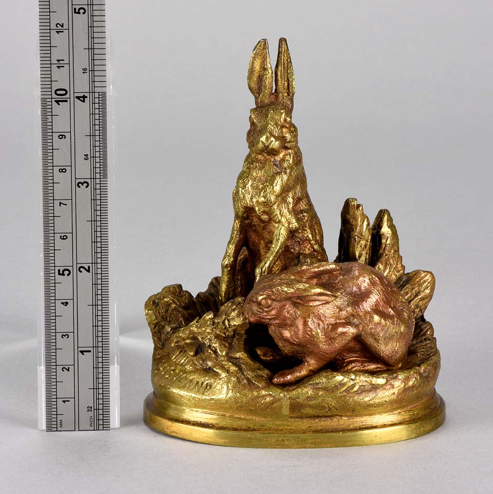 Animalier bronze Dubucand Hares