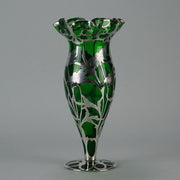 Alvin SIlvered Glass Vase