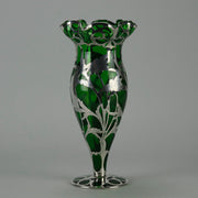 Alvin SIlvered Glass Vase
