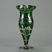 Alvin SIlvered Glass Vase