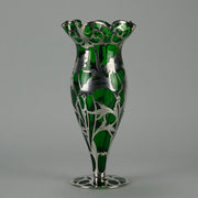 Alvin SIlvered Glass Vase