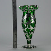 Alvin SIlvered Glass Vase