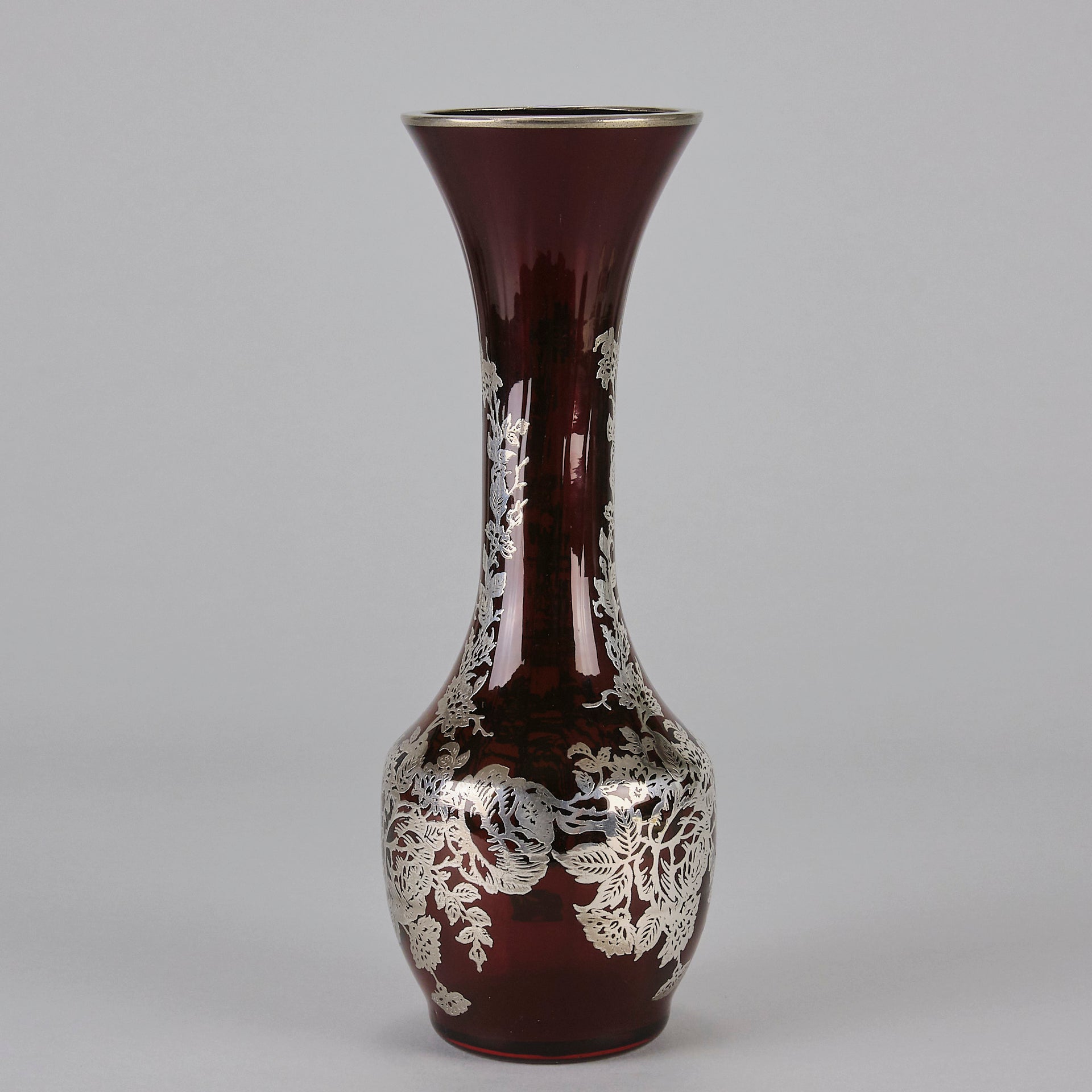 American Glass Slender Silvered Vase - Hickmet Fine Arts