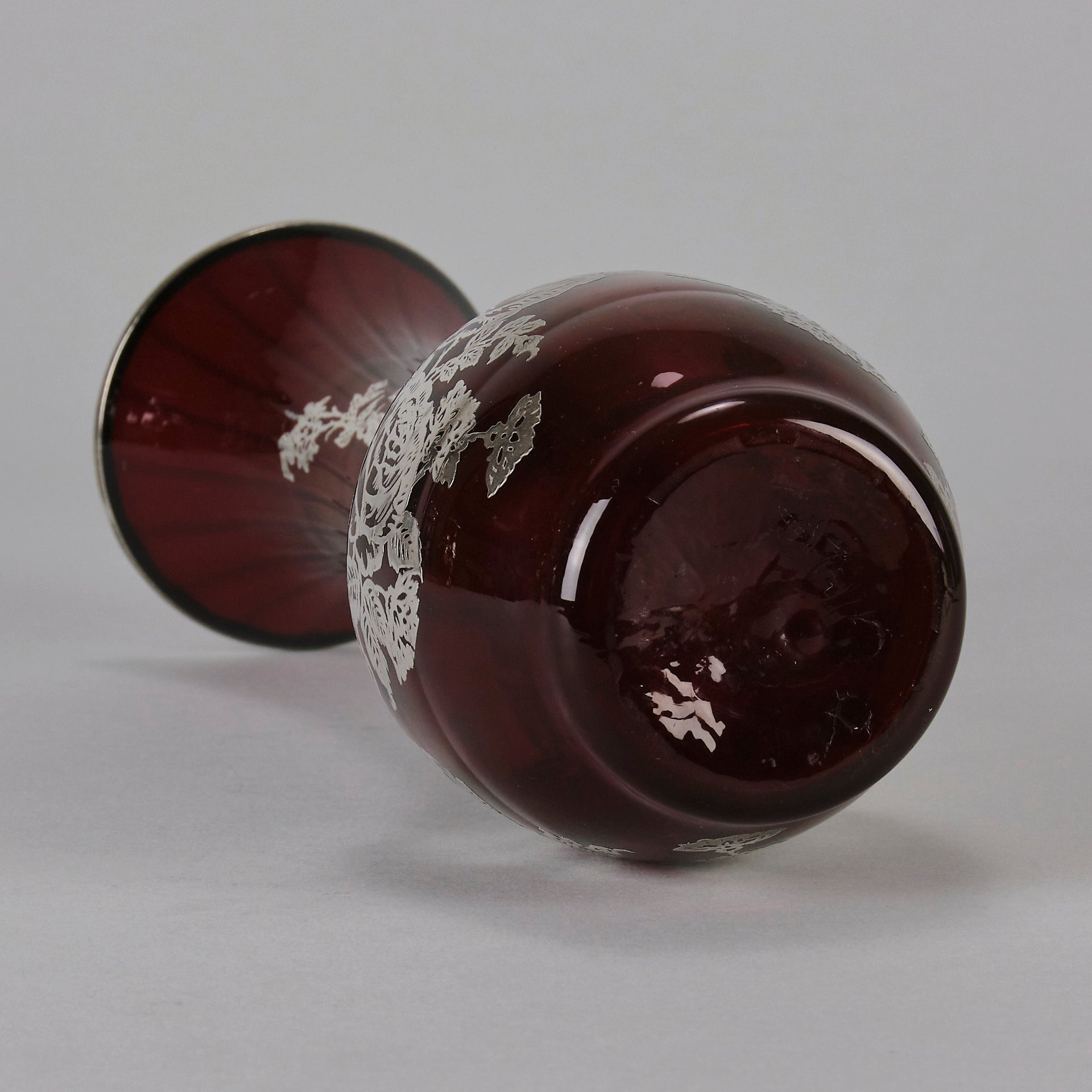 American Glass Slender Silvered Vase - Hickmet Fine Arts