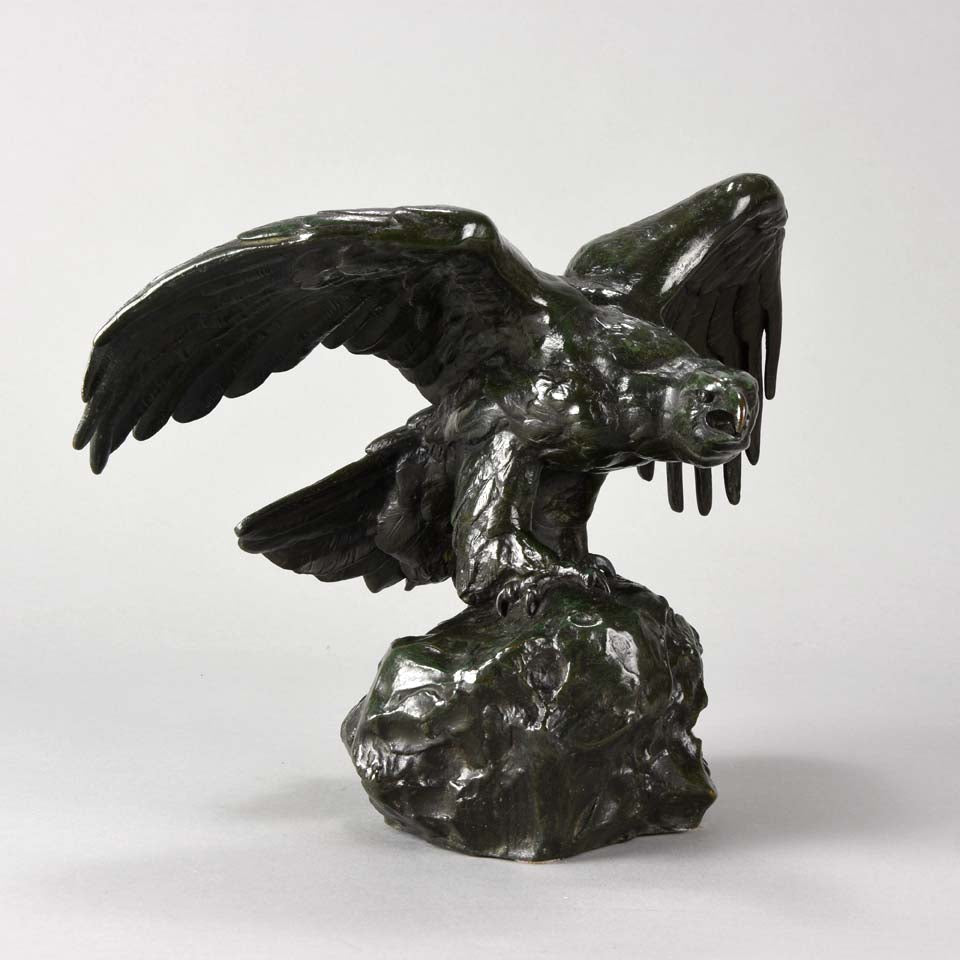 Barye bronze eagle