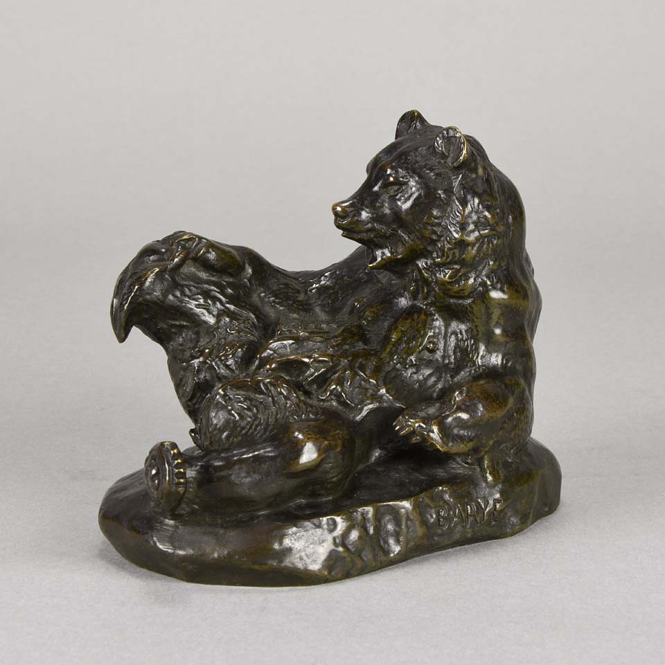 Barye Bear - Animalier Bronze by Antoine L Barye 
