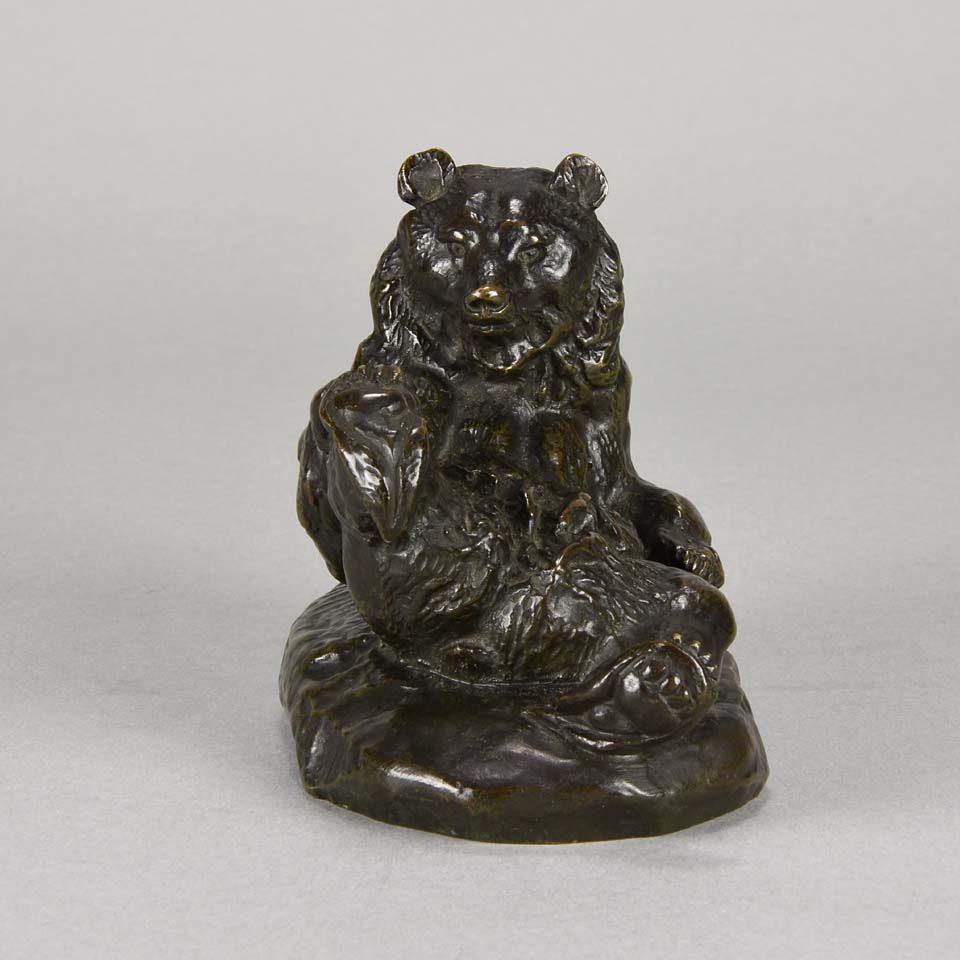 Barye Bear - Animalier Bronze by Antoine L Barye 
