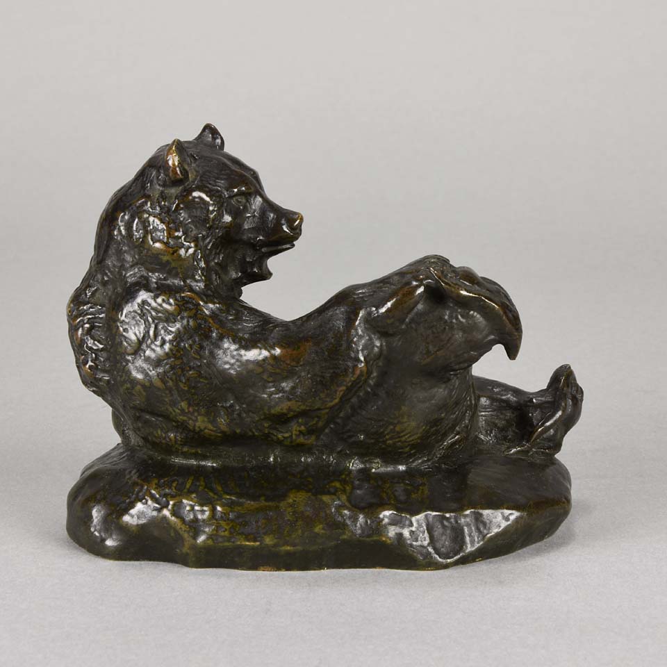 Barye Bear - Animalier Bronze by Antoine L Barye 