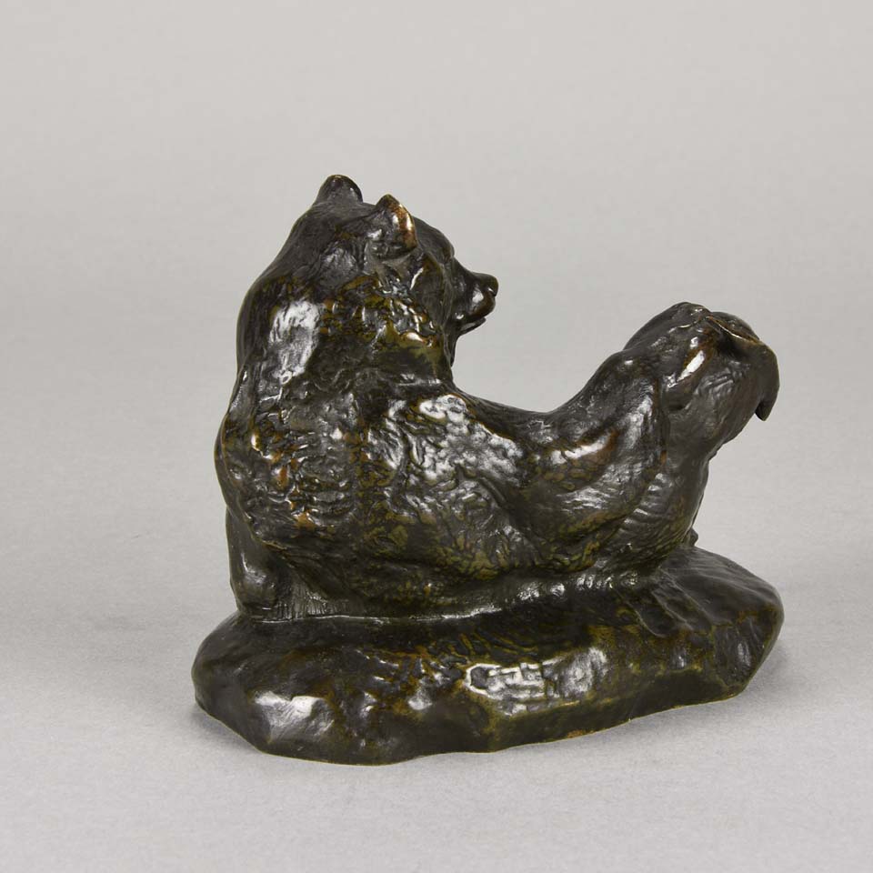 Barye Bear - Animalier Bronze by Antoine L Barye 