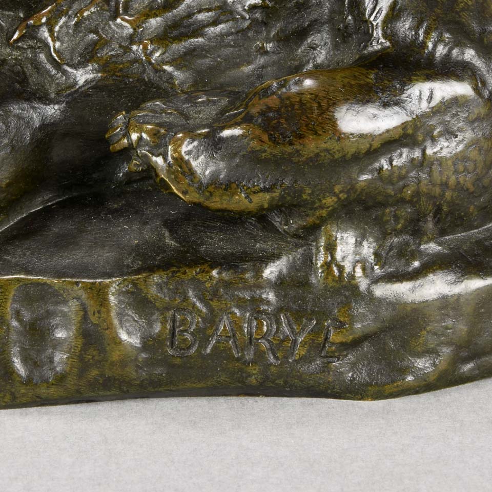 Barye Bear - Animalier Bronze by Antoine L Barye 