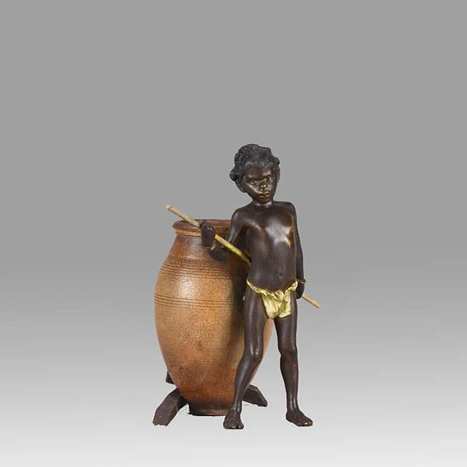 "Arab Child and Ewer" by Franz Bergman