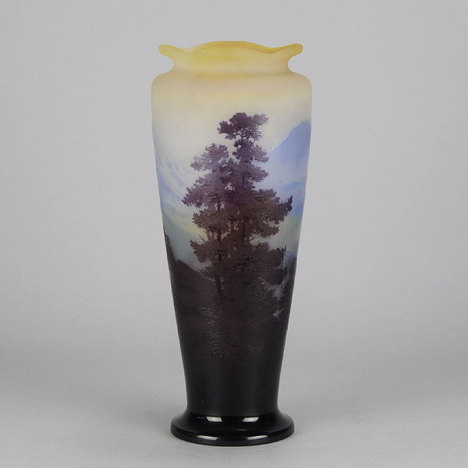 Mountain Landscape Vase by Gallé