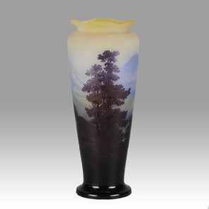 Mountain Landscape Vase by Gallé