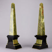 Marble & Onyx - Pair of Art Deco Obelisks - Hickmet Fine Arts 