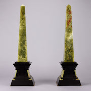 Marble & Onyx - Pair of Art Deco Obelisks - Hickmet Fine Arts 