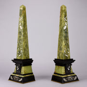 Marble & Onyx - Pair of Art Deco Obelisks - Hickmet Fine Arts 