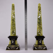 Marble & Onyx - Pair of Art Deco Obelisks - Hickmet Fine Arts 