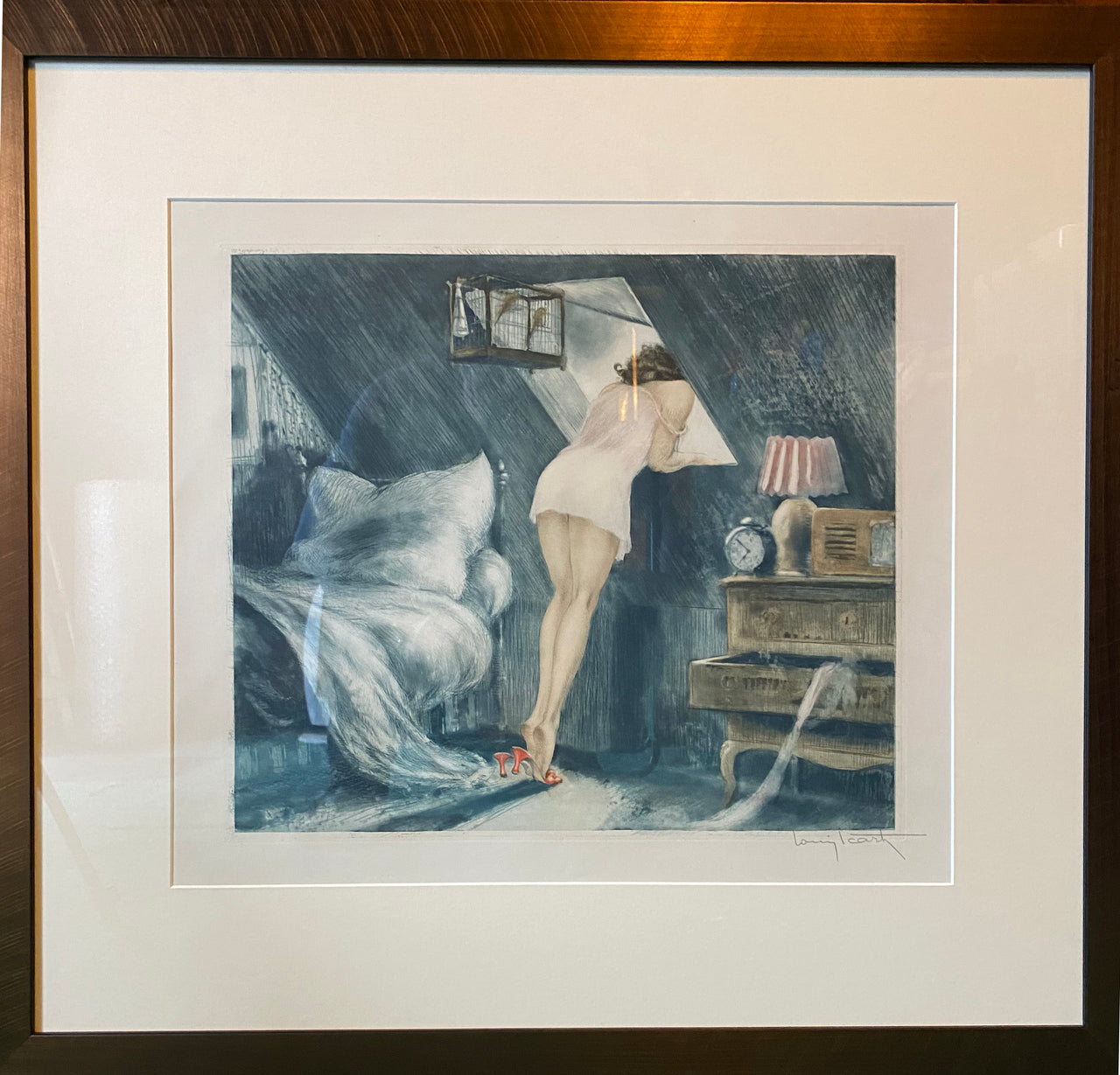 Attic Room - Louis Icart Etching - Hickmet Fine Arts 