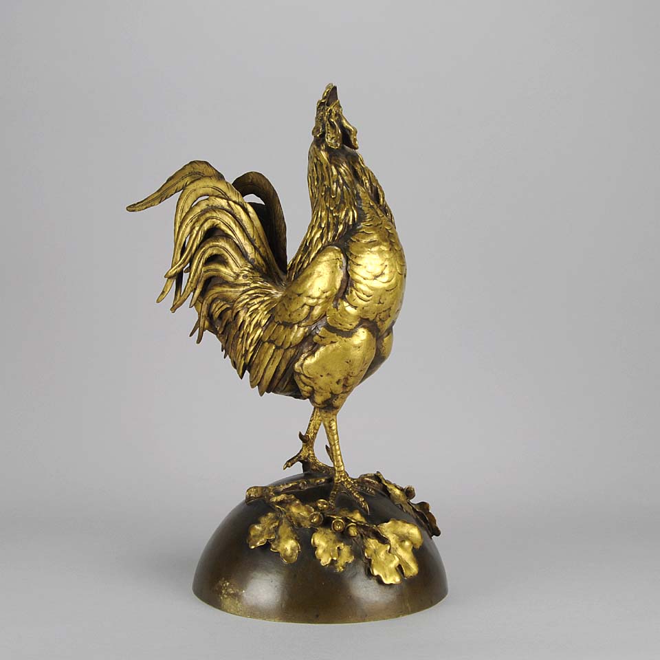 Auguste Cain Bronze Rooster