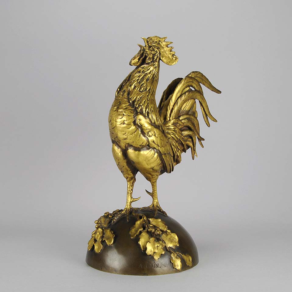 Auguste Cain Bronze Rooster